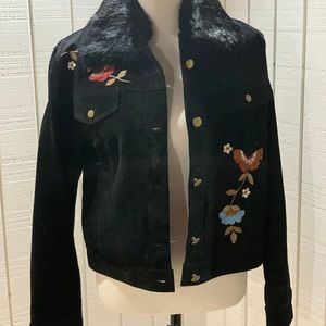 Black suede leather jacket